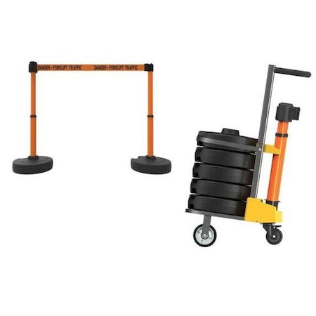 Accuform MOBILE BANNER STAKE STANCHION CART PRB914OR PRB914OR